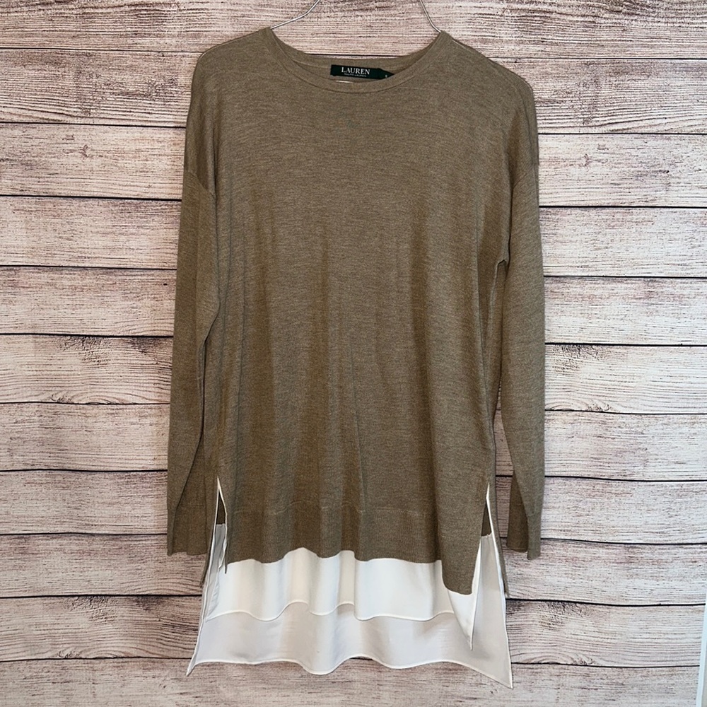 Tan Lauren by Ralph Lauren sweater, like new, size small